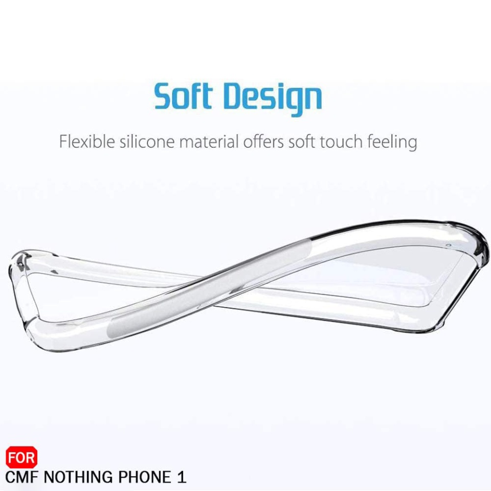 Husa pentru Nothing CMF Phone 1 , SKYDDAR INNOVATION, Shockproof Clear din Silicon Slim, Transparenta, set cu sticker - 2 | YEO