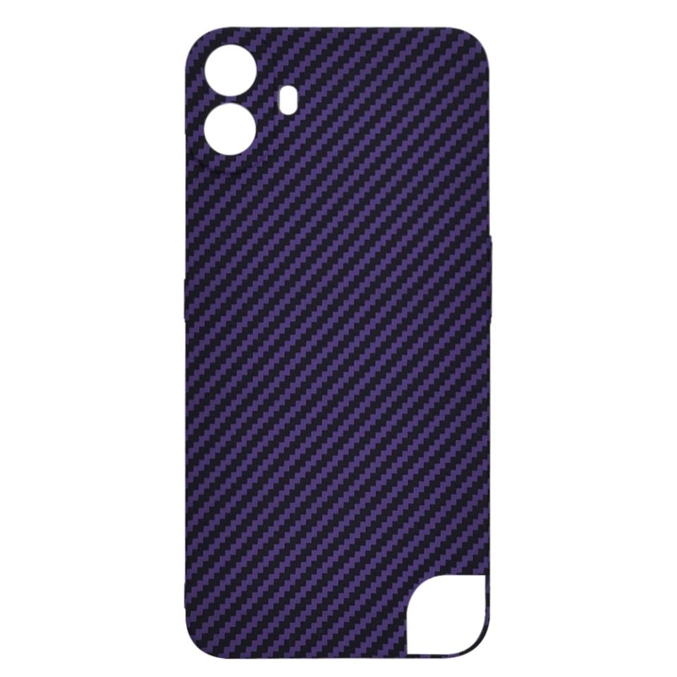 Husa pentru Nothing CMF Phone 1, SKYDDAR INNOVATION, textura carbon, Carbonite FiberShell, set cu sticker, Mov, - 3 | YEO