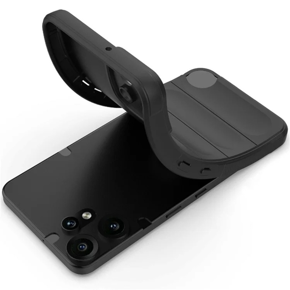 Husa pentru Nothing CMF Phone 2 Pro, SKYDDAR INNOVATION, Magic Shield, din Silicon Mat, set cu sticker, Negru - 2 | YEO