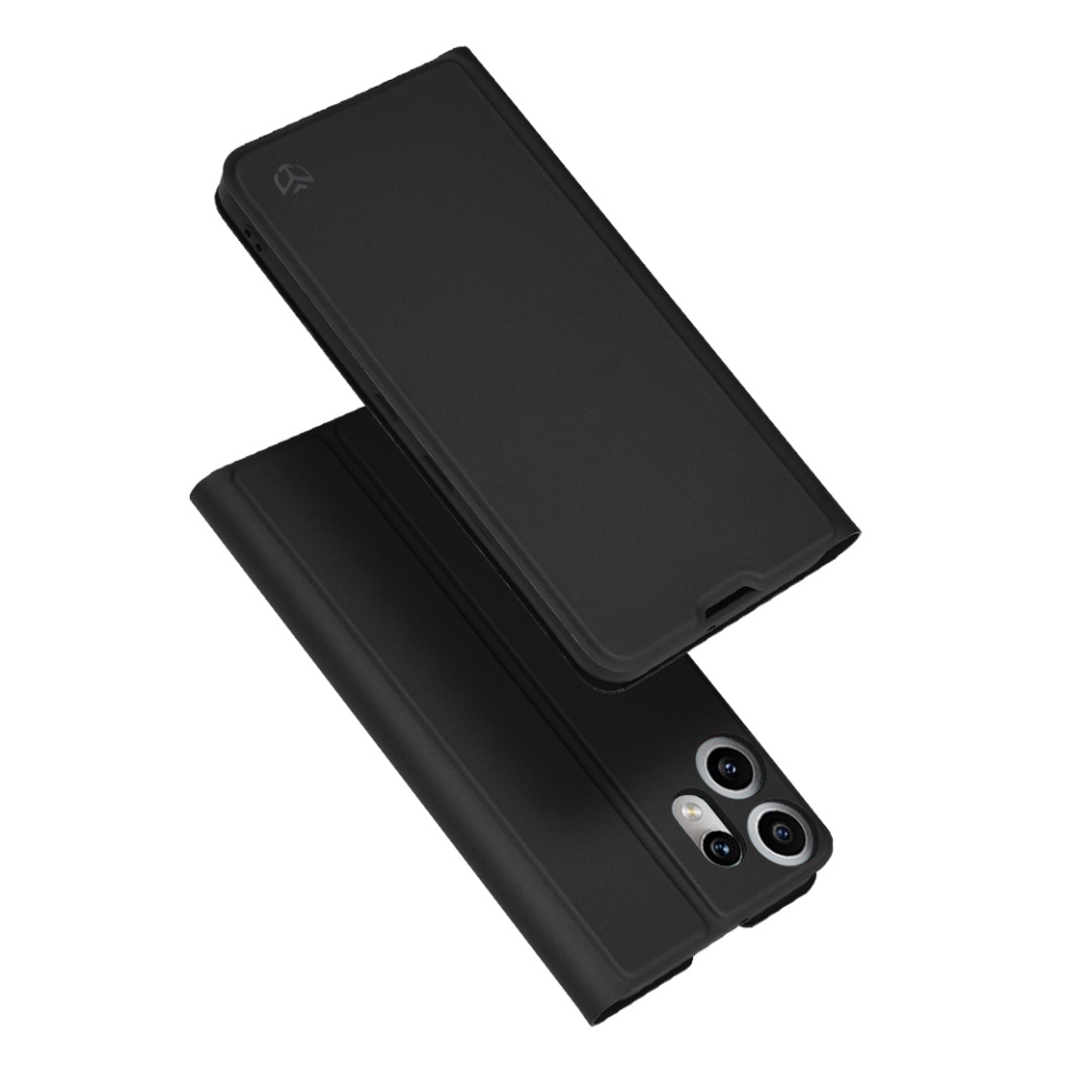 Husa pentru Nothing CMF Phone 2 Pro, SKYDDAR INNOVATION, Magskin Book, tip Carte cu Portofel Interior, set cu sticker, Negru