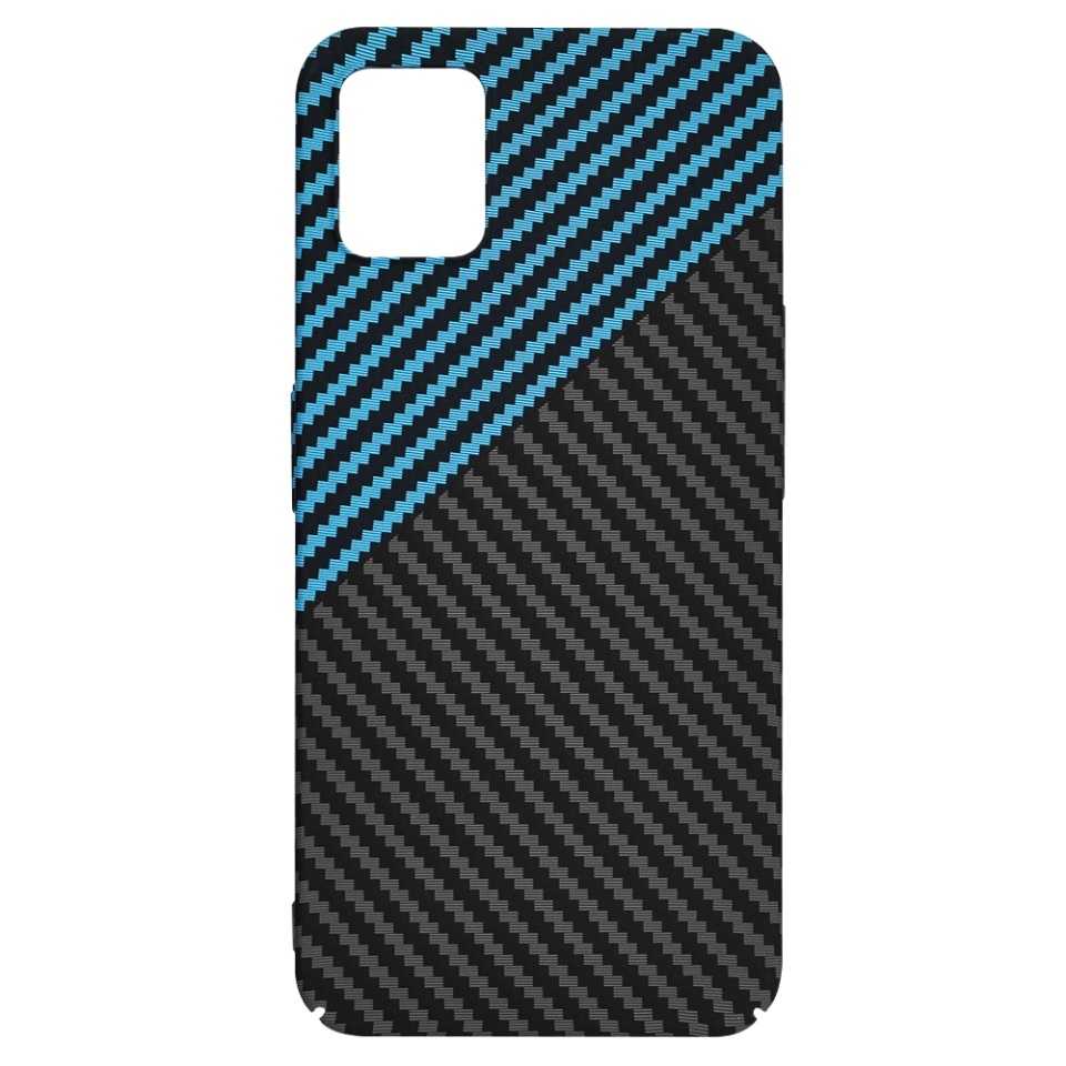 Husa pentru Nothing Phone (1), SKYDDAR INNOVATION, textura carbon, Carbonite FiberShell, set cu sticker, Bleu, - 3 | YEO