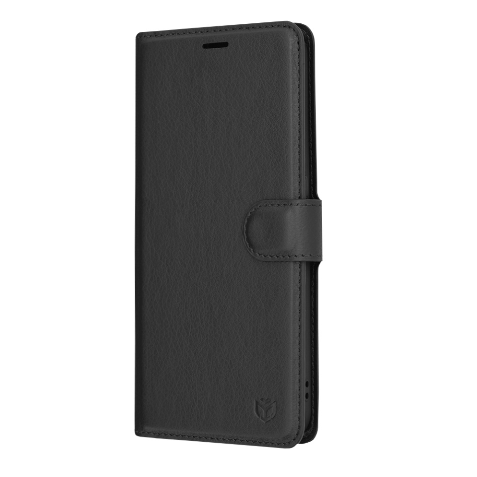 Husa pentru Nothing Phone (2), SKYDDAR INNOVATION, Leather Folio tip Carte, cu Portofel Interior, Finisaje Premium, set cu sticker, Negru - 3 | YEO