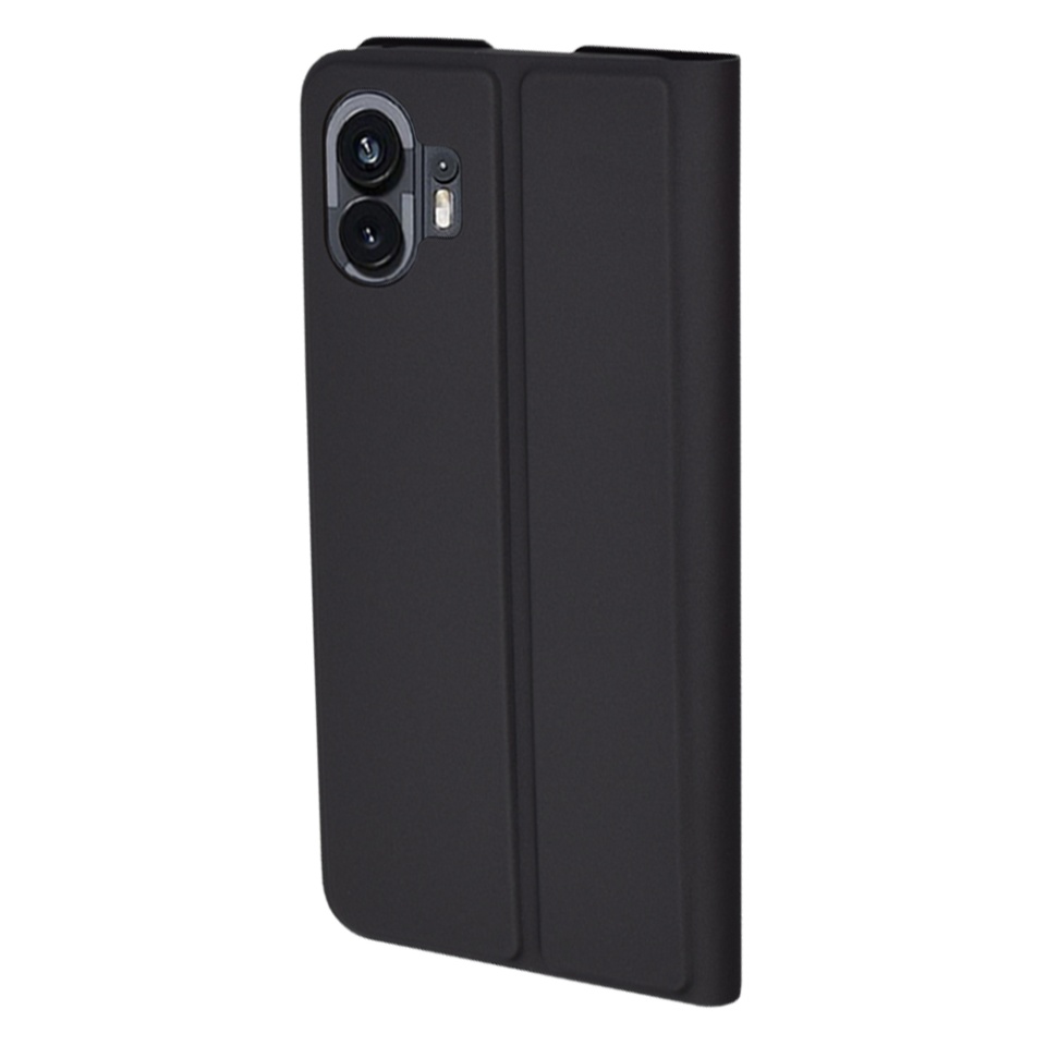 Husa pentru Nothing Phone (2), SKYDDAR INNOVATION, Magskin Book, tip Carte cu Portofel Interior, set cu sticker, Negru - 2 | YEO