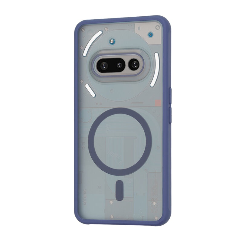 Husa pentru Nothing Phone (3a), SKYDDAR INNOVATION, Frosted, Bleumarin, set cu sticker - 2 | YEO