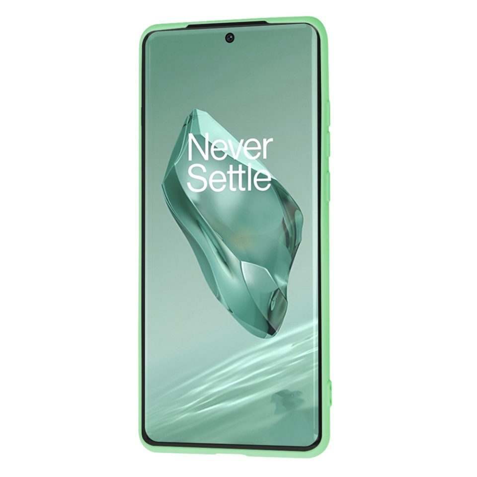 Husa pentru OnePlus 12, SKYDDAR INNOVATION, din Silicon Catifelat, SoftElegance, set cu sticker, Verde deschis - 1 | YEO