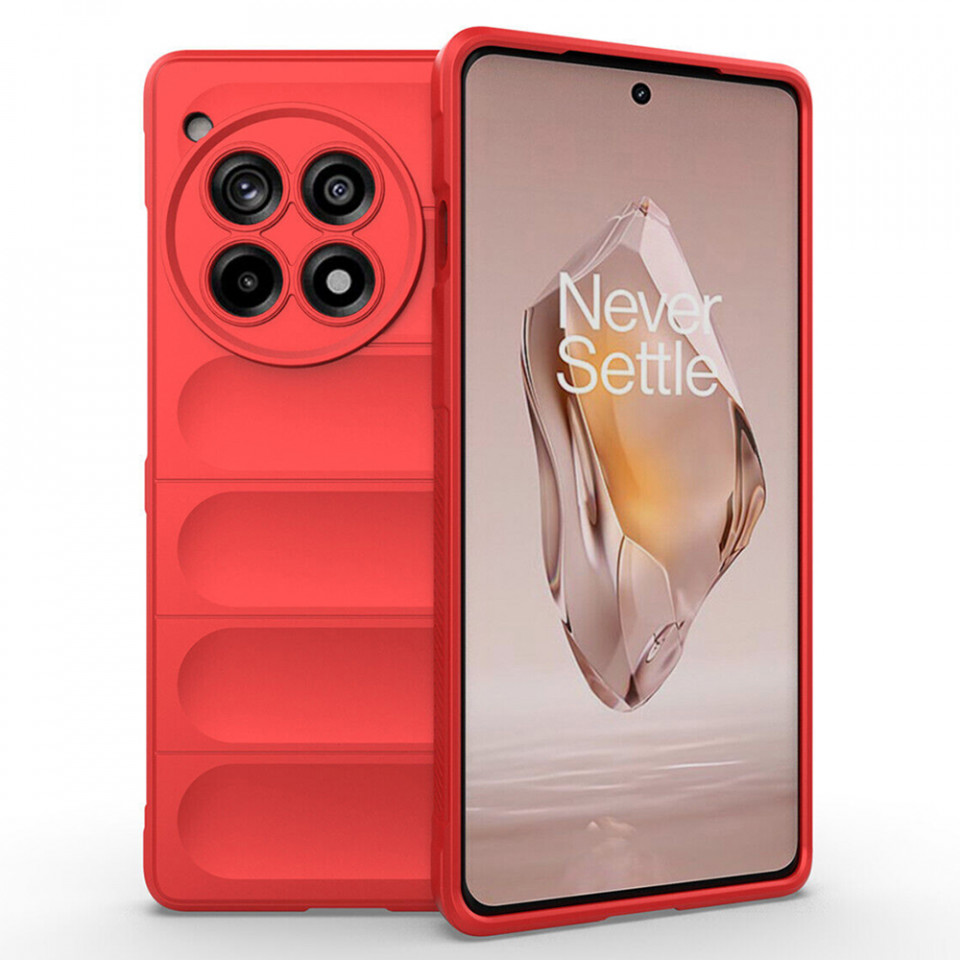 Husa pentru OnePlus 12R eleganta, din silicon mat, SKDR Vogue - Rosu