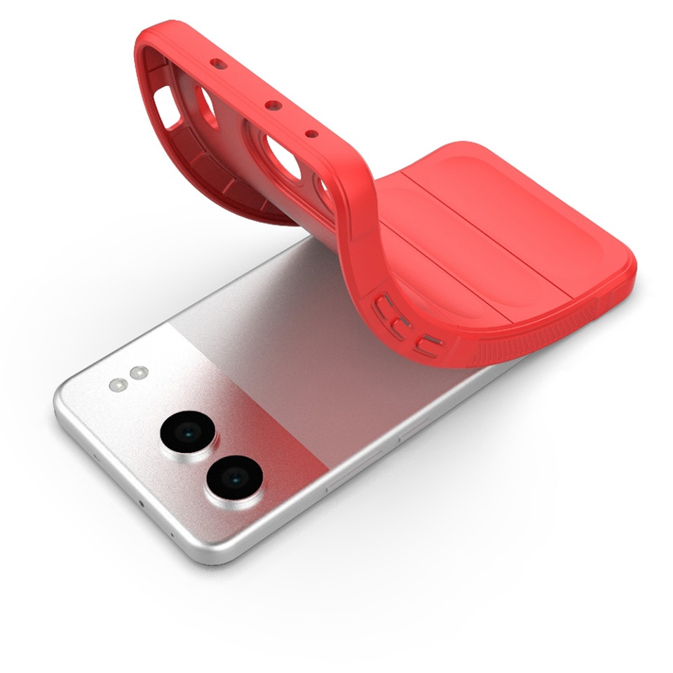 Husa pentru OnePlus Nord 4 eleganta, din silicon mat, SKDR Vogue - Rosu - 3 | YEO