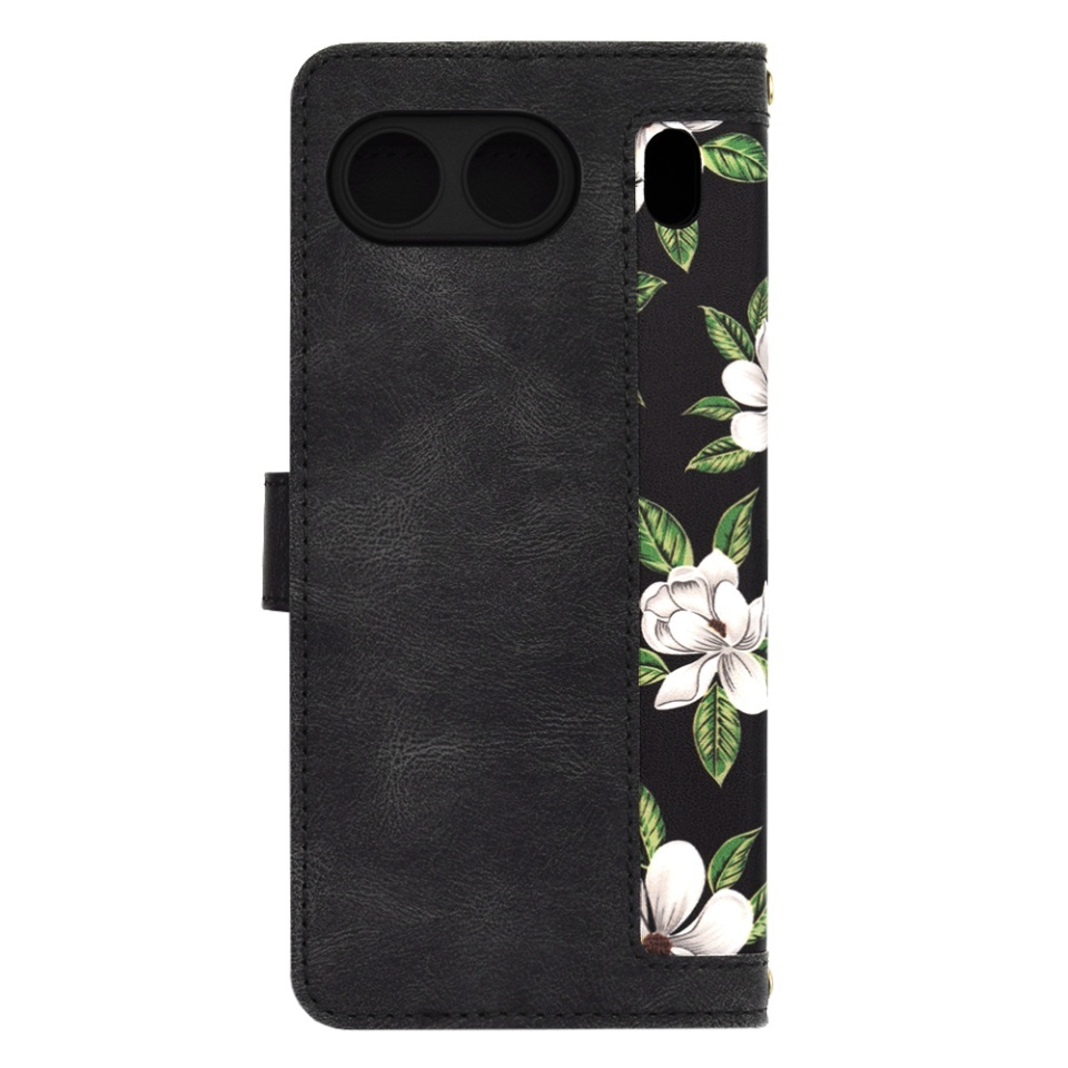 Husa pentru OnePlus Nord 4, SKYDDAR INNOVATION, Flipcraft din Piele Ecologică, Stand Integrat, Buzunare pentru Carduri, set cu sticker, Negru - 2 | YEO