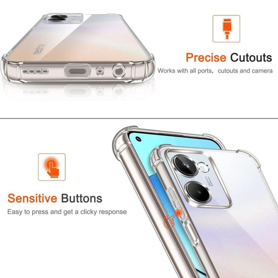 Husa pentru OnePlus Nord 5, SKYDDAR INNOVATION, Shockproof Clear Silicone, Silicon Slim, set cu sticker, Transparenta - 2 | YEO