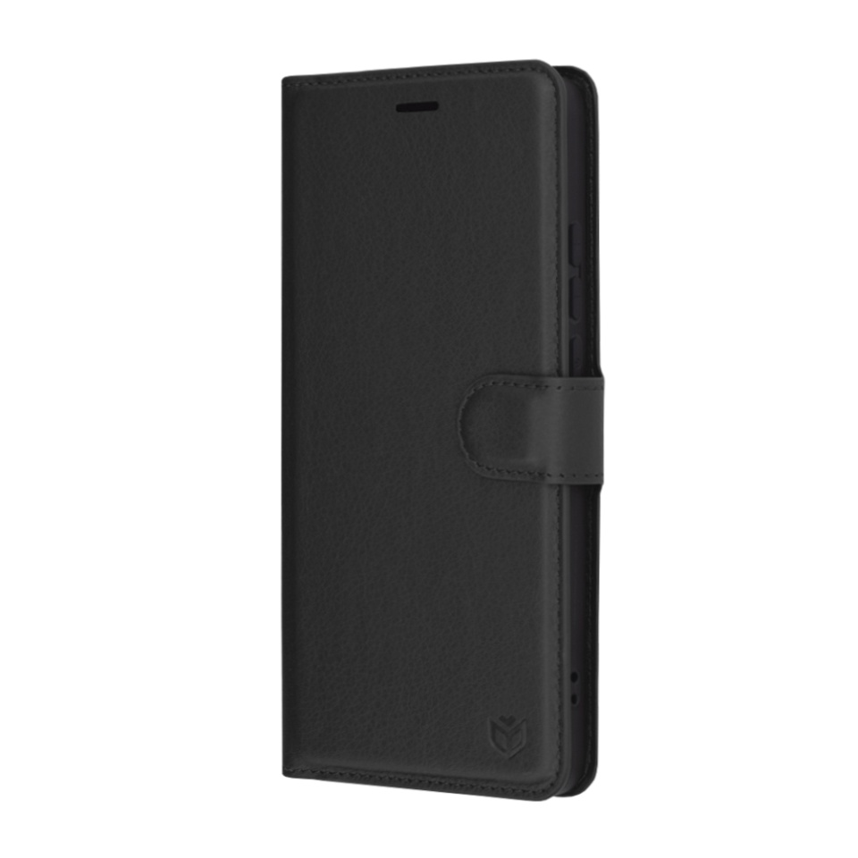 Husa pentru OnePlus Nord CE4 Lite, SKYDDAR INNOVATION, Leather Folio tip Carte, cu Portofel Interior, Finisaje Premium, set cu sticker, Negru - 3 | YEO