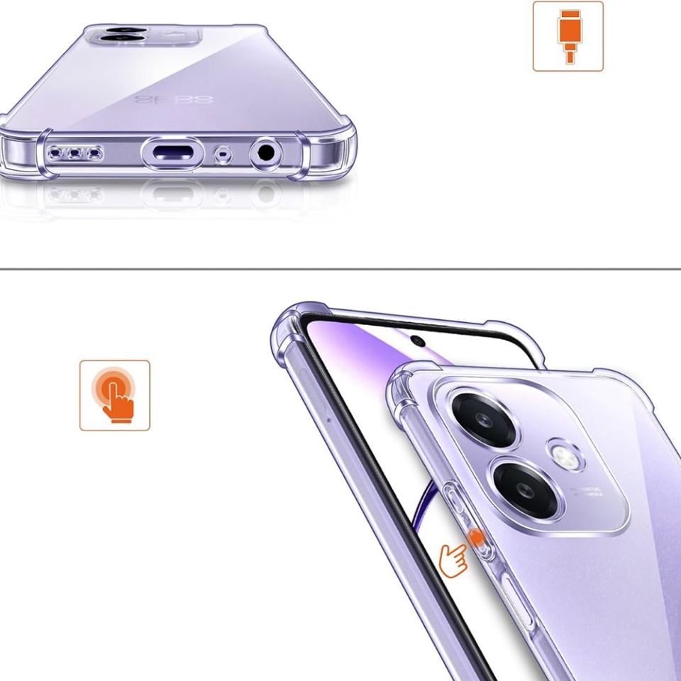 Husa pentru Oppo A40 4G , SKYDDAR INNOVATION, Shockproof Clear din Silicon Slim, Transparenta, set cu sticker - 3 | YEO