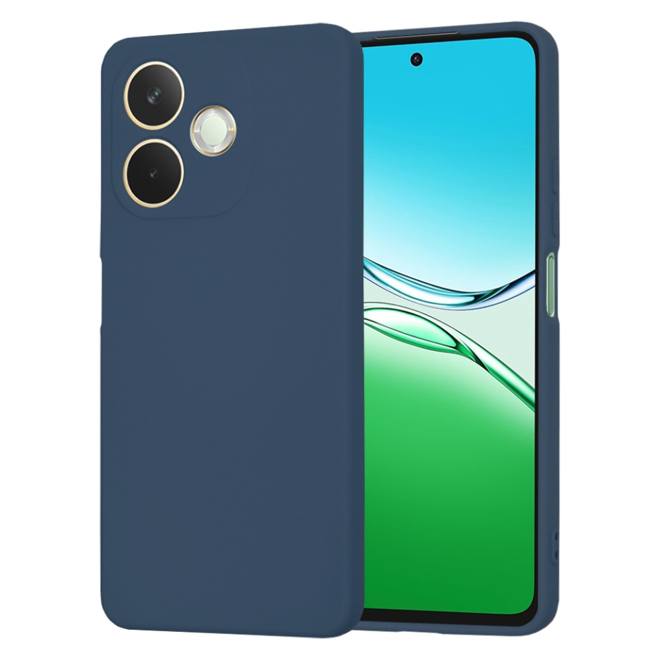 Husa pentru Oppo A5 Pro 5G / A5 Pro 4G, SKYDDAR INNOVATION, din Silicon Catifelat, SoftElegance , Bleumarin, set cu sticker