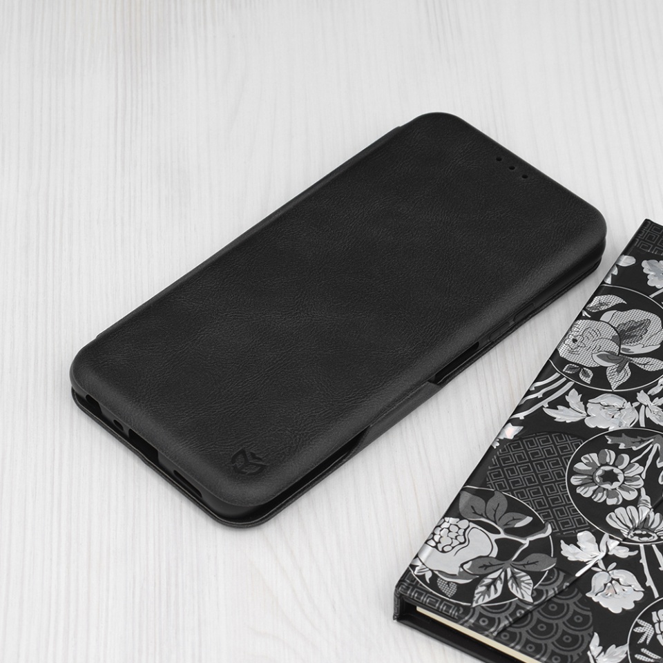 Husa pentru Oppo A58 4G, SKYDDAR INNOVATION, Safe Wallet tip carte din Piele Ecologica, Suport Carduri, Inchidere Magnetica, Negru, set cu sticker - 3 | YEO