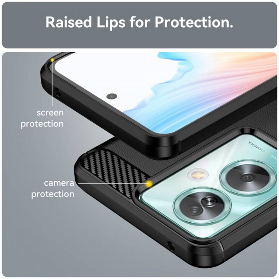 Husa pentru Oppo A79 5G, Skyddar Carbon - Negru - 1 | YEO