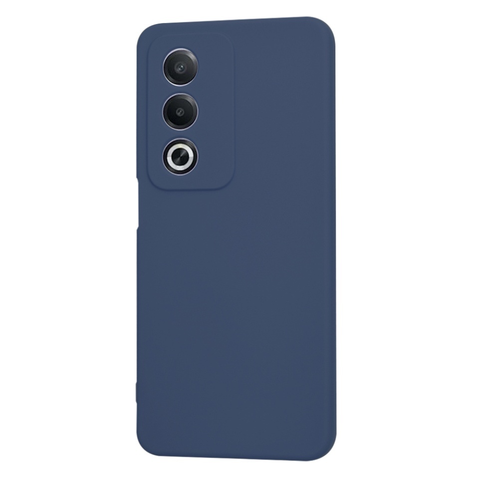 Husa pentru Oppo A80 5G, SKYDDAR INNOVATION, din Silicon Catifelat, SoftElegance, set cu sticker, Bleumarin - 2 | YEO