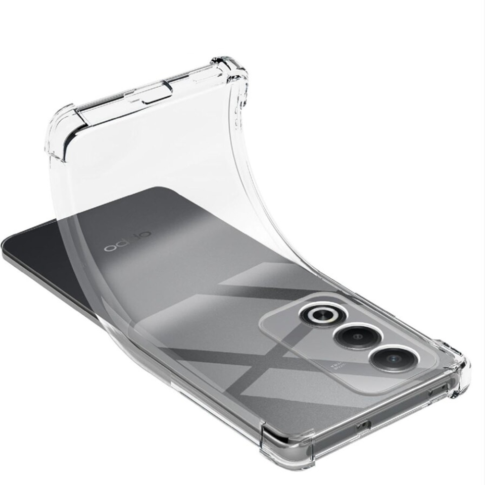 Husa pentru Oppo A80 5G , SKYDDAR INNOVATION, Shockproof Clear din Silicon Slim, Transparenta, set cu sticker - 3 | YEO