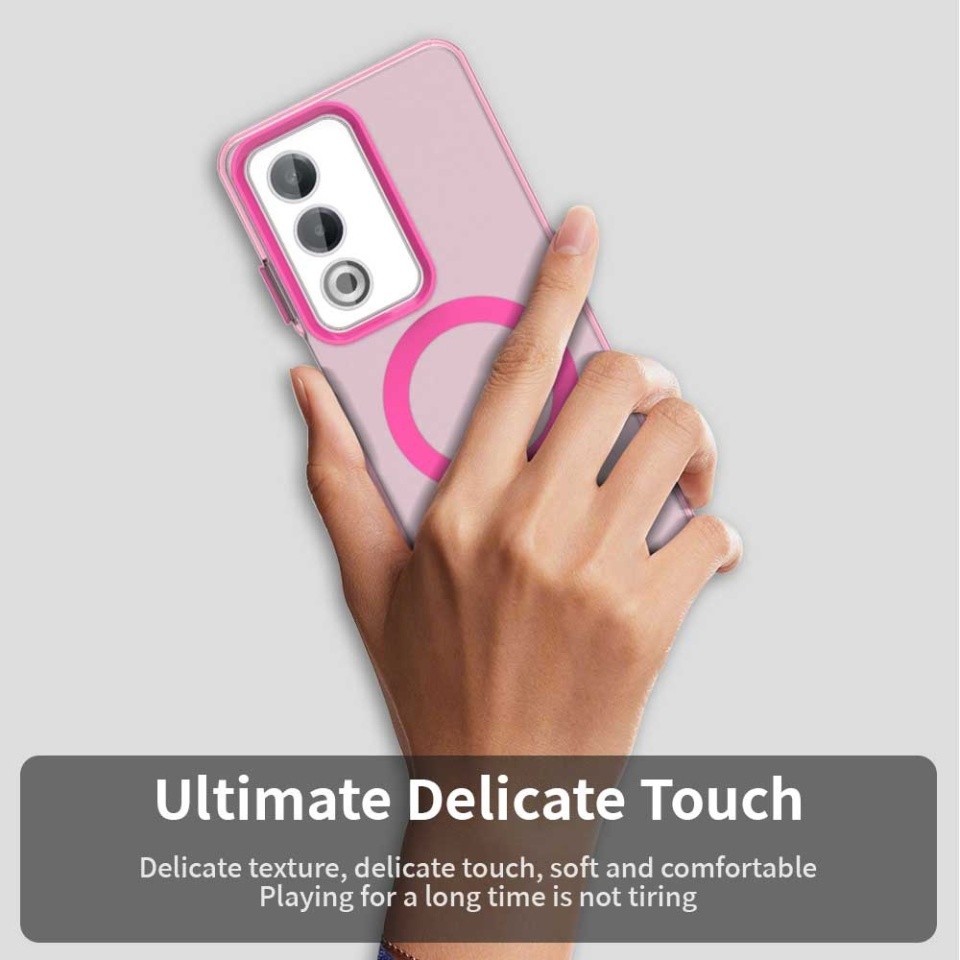 Husa pentru Oppo A80 5G, SKYDDAR INOVATION, CandyCase, Magsafe, set cu sticker, Roz - 3 | YEO