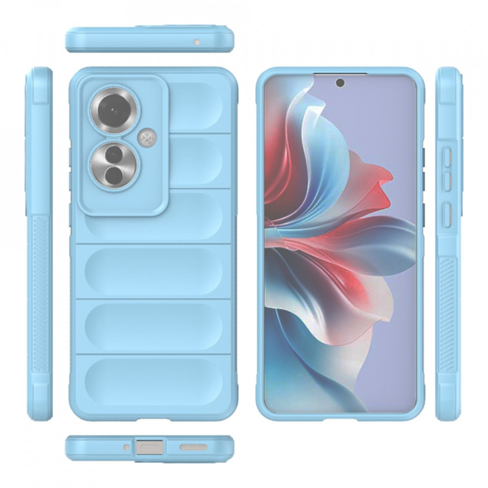 Husa pentru Oppo Reno11 F eleganta, din silicon mat, SKDR Vogue - Bleu - 1 | YEO