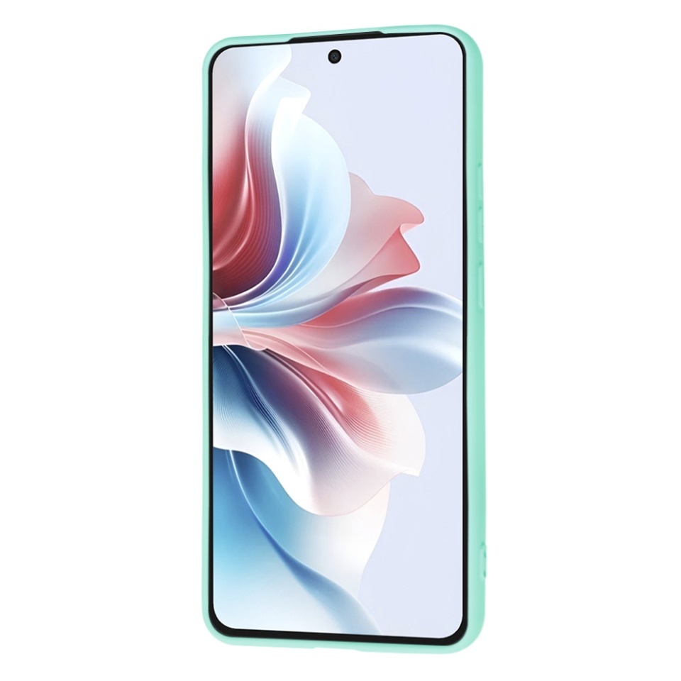 Husa pentru Oppo Reno11 F, SKYDDAR INNOVATION, din Silicon Catifelat, SoftElegance, set cu sticker, Turcoaz - 1 | YEO