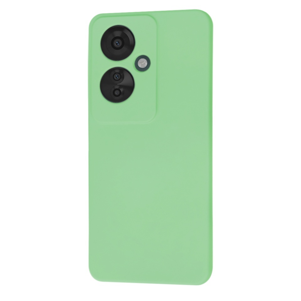 Husa pentru Oppo Reno11 F, SKYDDAR INNOVATION, din Silicon Catifelat, SoftElegance, set cu sticker, Verde deschis - 2 | YEO