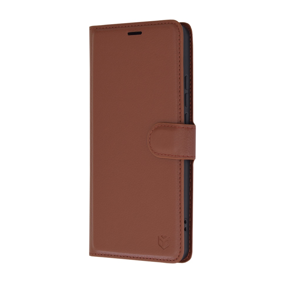 Husa pentru Oppo Reno11 F, SKYDDAR INNOVATION, Leather Folio tip Carte, cu Portofel Interior, Finisaje Premium, set cu sticker, Maro - 3 | YEO