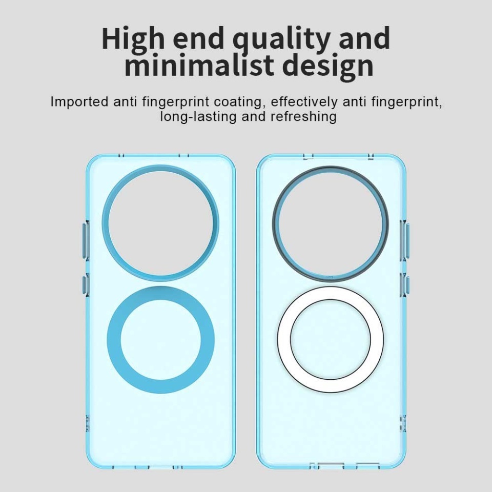 Husa pentru Oppo Reno12 F 5G / Reno12 FS 5G / Reno12 F 4G / Reno12 FS 4G, SKYDDAR INOVATION, CandyCase, Magsafe, set cu sticker, Albastru - 1 | YEO