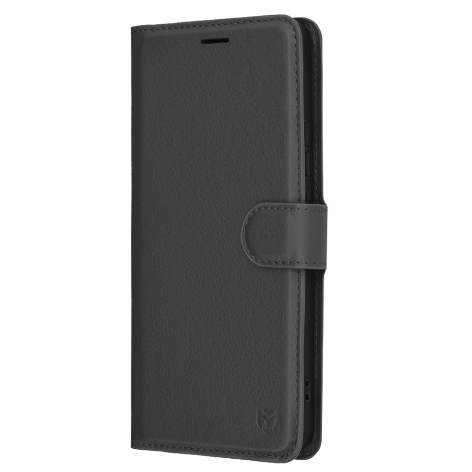 Husa pentru Oppo Reno13 F 4G / Reno13 F 5G / Reno13 FS 5G, SKYDDAR INNOVATION, Leather Wallet, tip Carte cu Portofel Interior, Finisaje Premium, set cu sticker, Negru - 3 | YEO