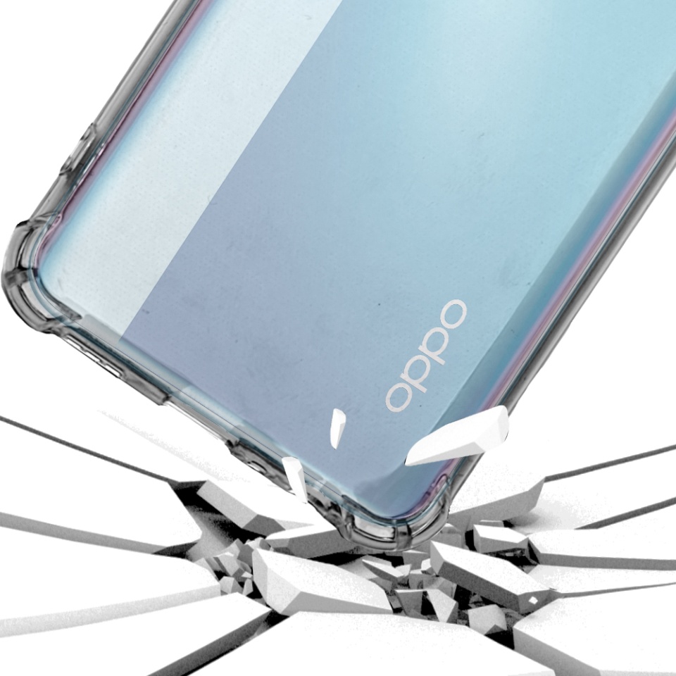 Husa pentru Oppo Reno4 Lite , SKYDDAR INNOVATION, Shockproof Clear din Silicon Slim, Transparenta, set cu sticker - 3 | YEO