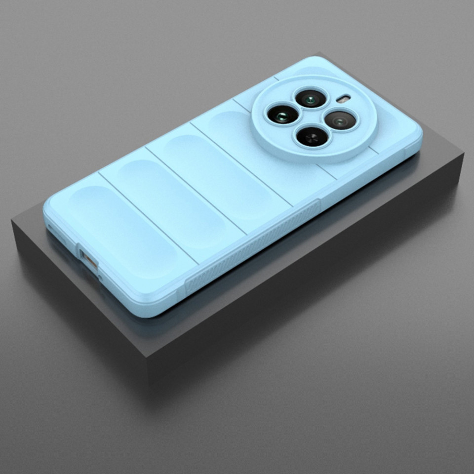 Husa pentru Realme 12 Pro / 12 Pro+ eleganta, din silicon mat, SKDR Vogue - Bleu - 2 | YEO