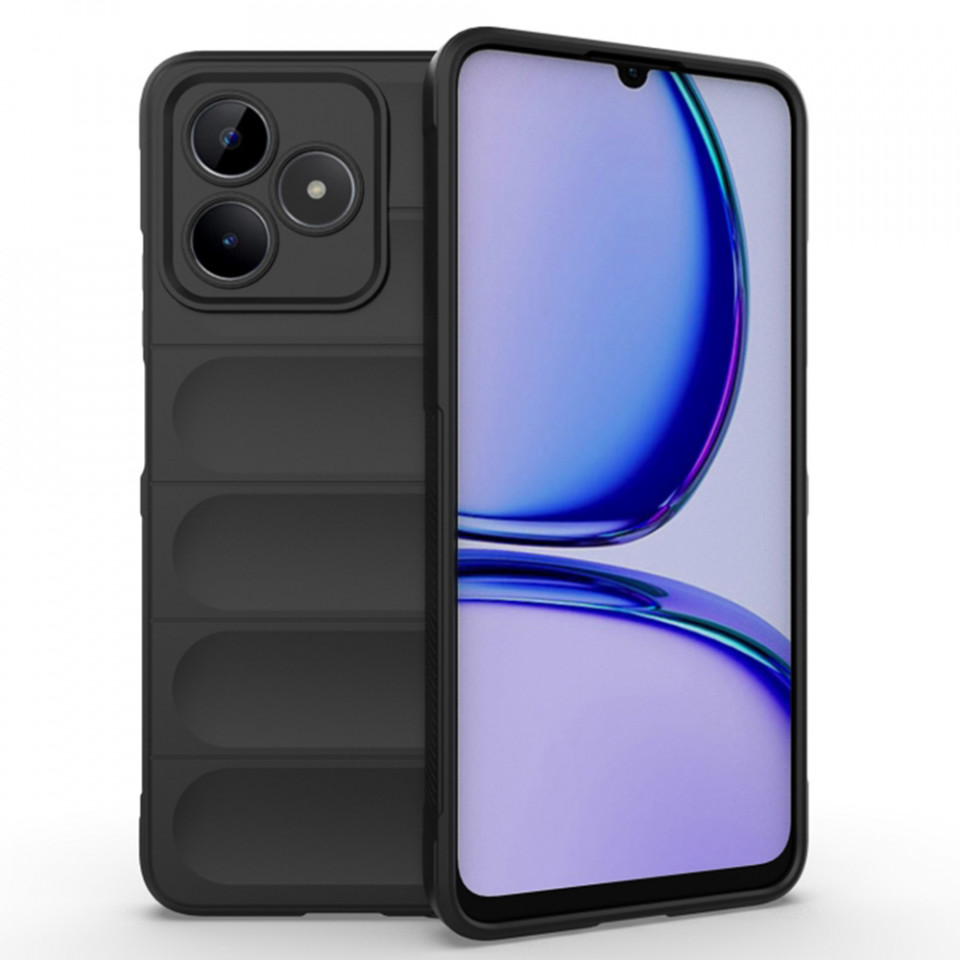 Husa pentru Realme C53 eleganta, din silicon mat, SKDR Vogue - Negru