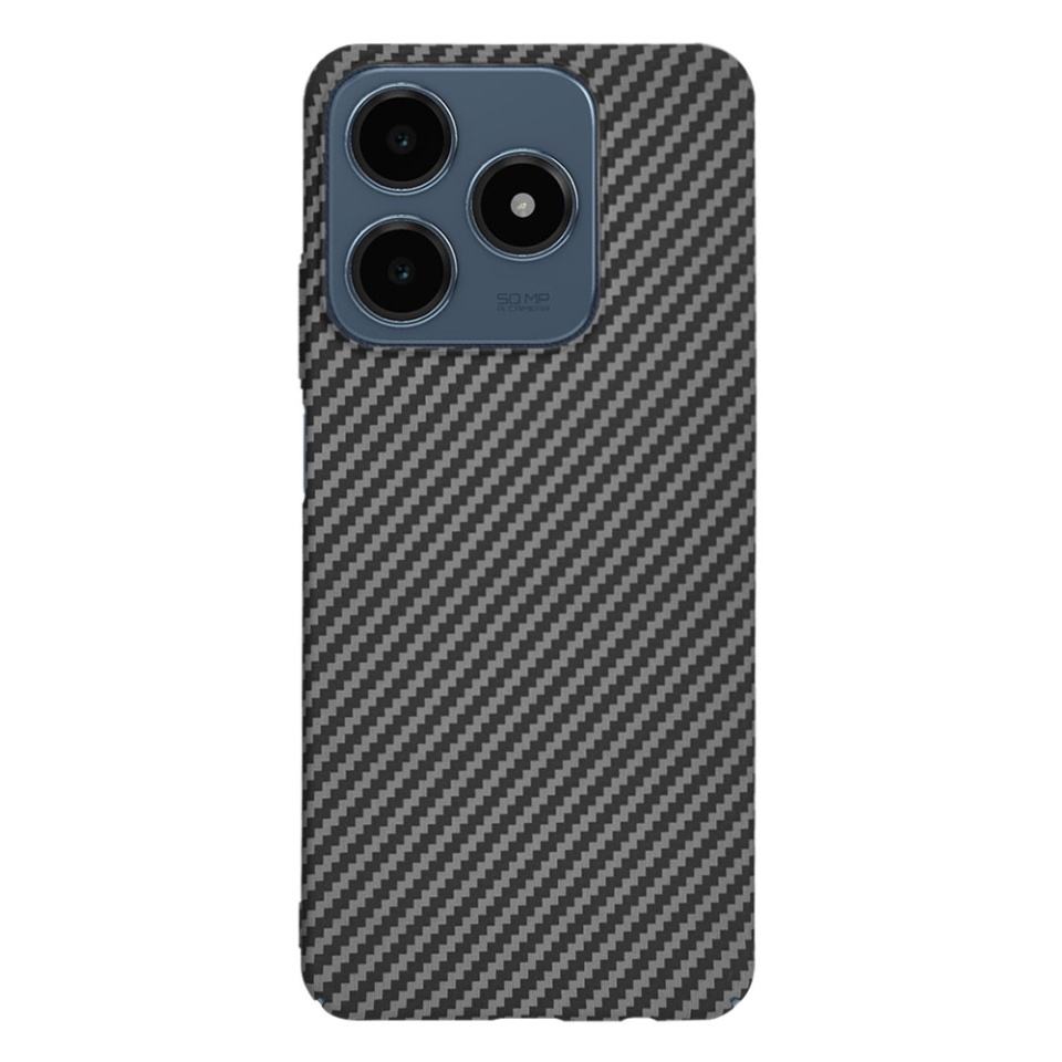 Husa pentru Realme C63 / C61, Finisaj Premium cu Textura de Carbon, Design Elegant, SKDR CarbonFlex - Negru - 2 | YEO