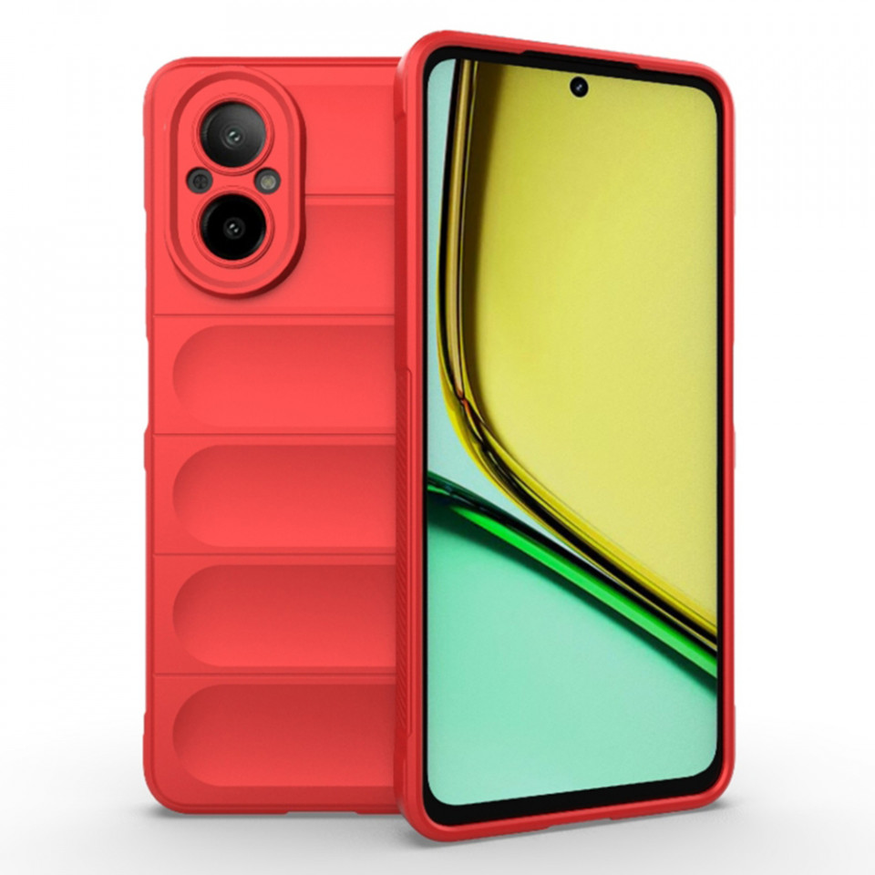 Husa pentru Realme C67 4G eleganta, din silicon mat, SKDR Vogue - Rosu