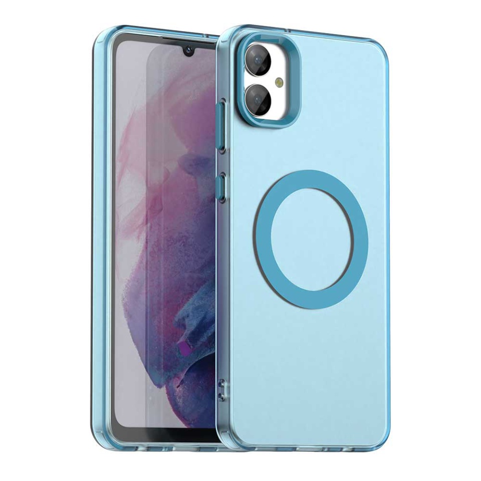 Husa pentru Samsung Galaxy A05, SKYDDAR INOVATION, CandyCase, Magsafe, set cu sticker, Albastru
