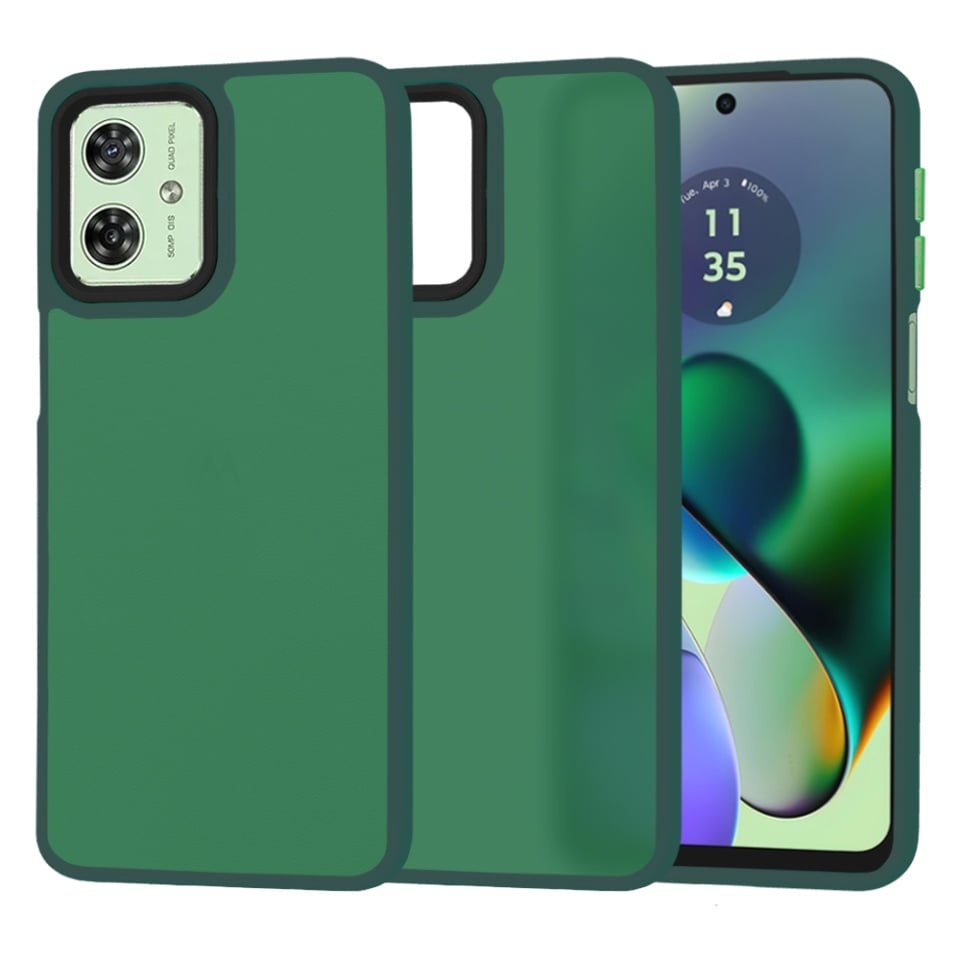 Husa pentru Samsung Galaxy A06, ce Absoarbe Cele mai Aspre Socuri, Skyddar Frosted - Verde inchis