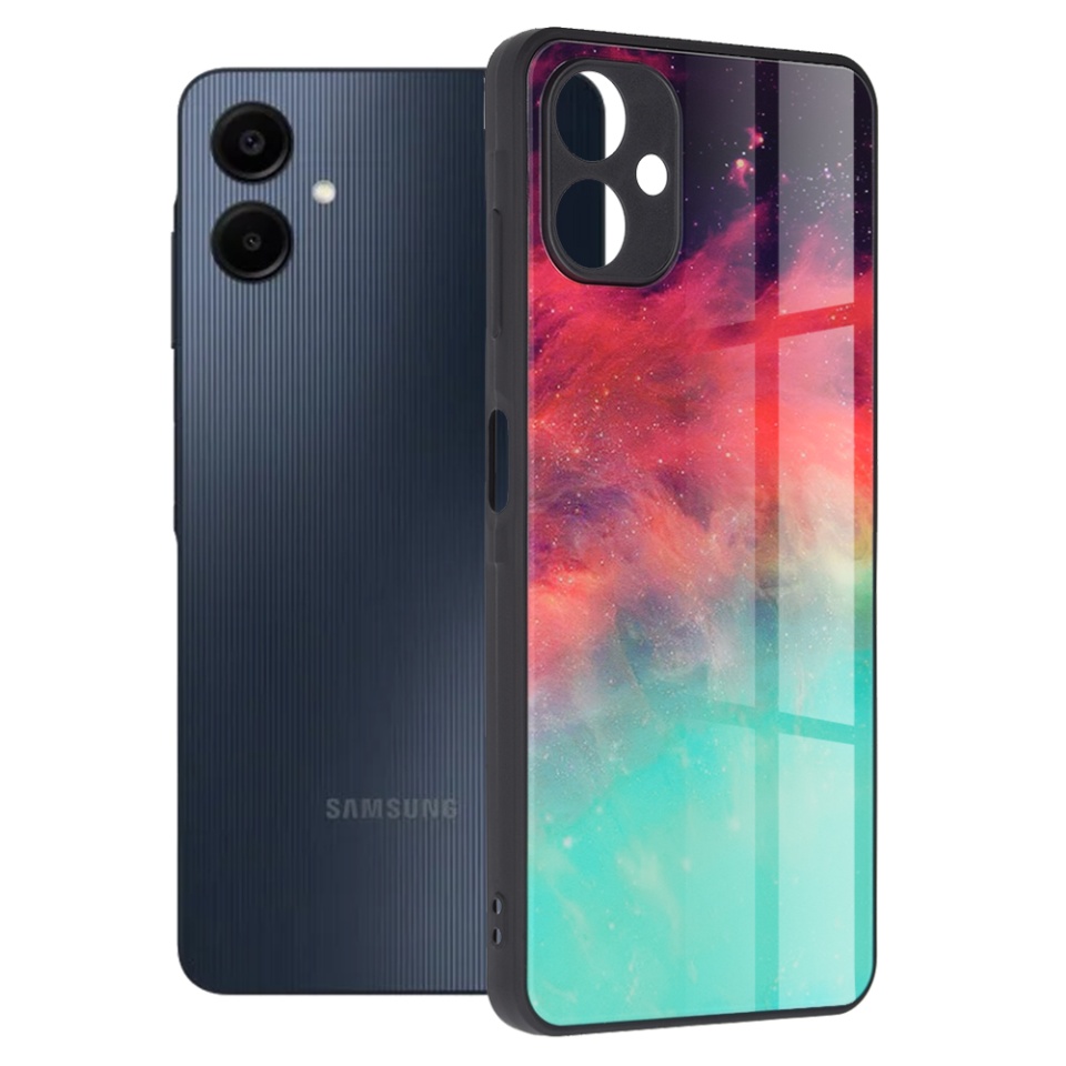 Husa pentru Samsung Galaxy A06 cu sticla securizata, Glaze - Turcoaz