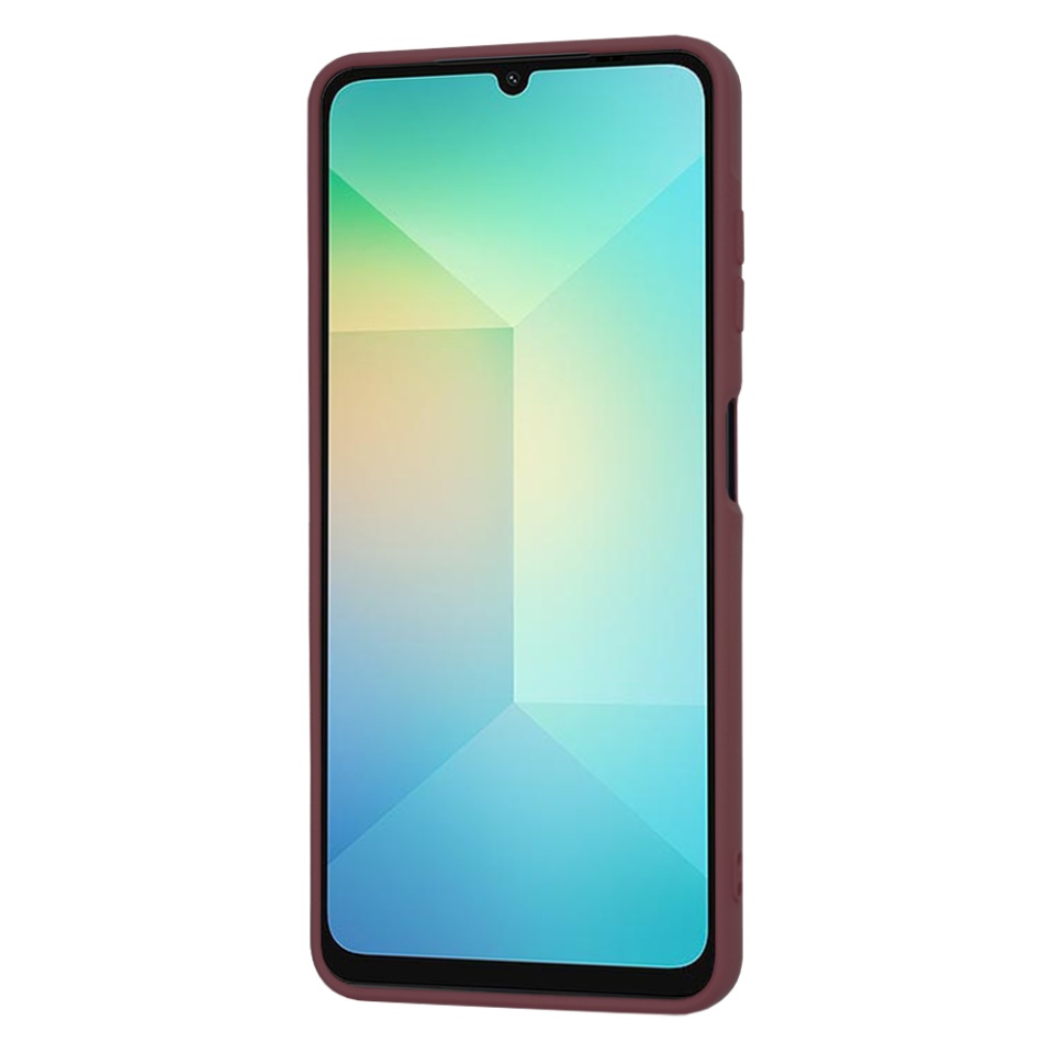 Husa pentru Samsung Galaxy A06, SKYDDAR INNOVATION, din Silicon Catifelat, SoftElegance , Bordo, set cu sticker - 1 | YEO