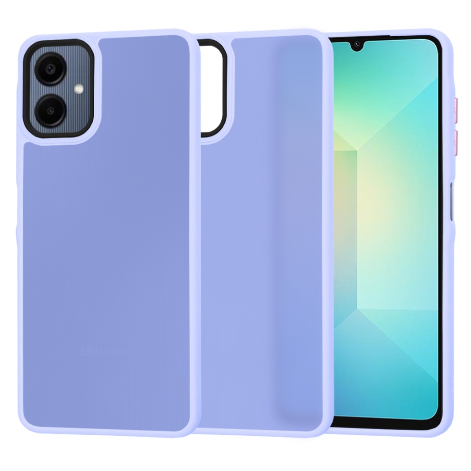 Husa pentru Samsung Galaxy A06, SKYDDAR INNOVATION, HaloFrost, AntiSoc, Mov deschis, set cu sticker