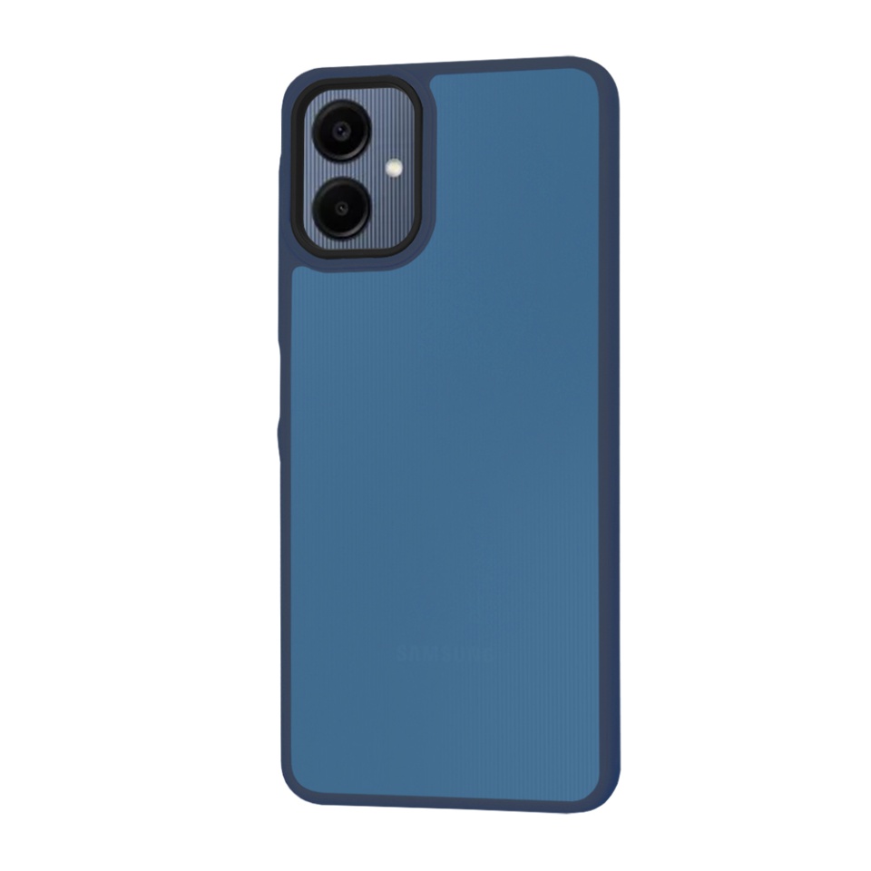 Husa pentru Samsung Galaxy A06, SKYDDAR INNOVATION, HaloFrost, AntiSoc, Bleumarin, set cu sticker - 2 | YEO