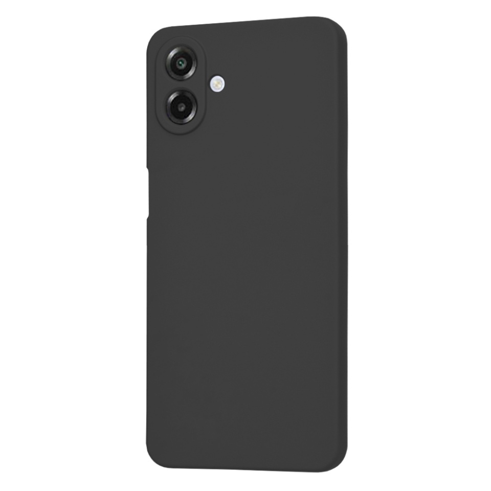 Husa pentru Samsung Galaxy A07 4G, SKYDDAR INNOVATION, din Silicon Catifelat, SoftElegance, set cu sticker, Negru - 2 | YEO