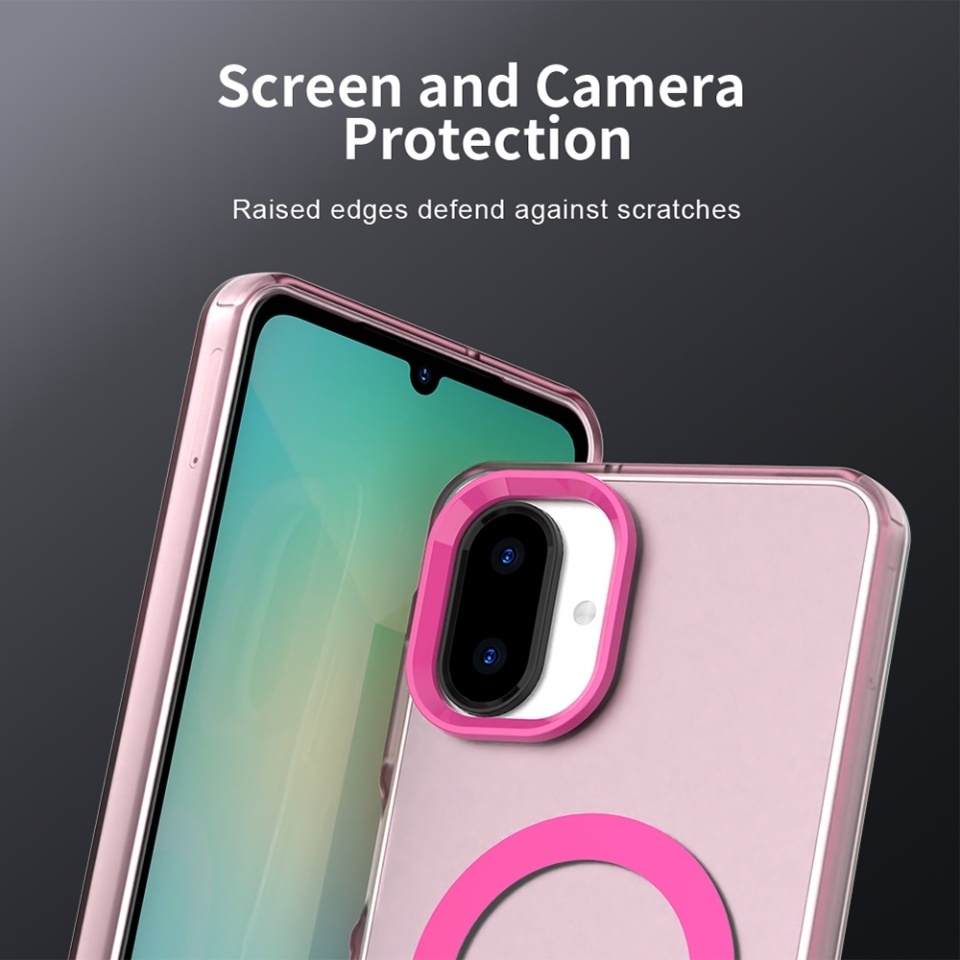 Husa pentru Samsung Galaxy A07 4G, SKYDDAR INOVATION, CandyCase, Magsafe, set cu sticker, Roz - 3 | YEO