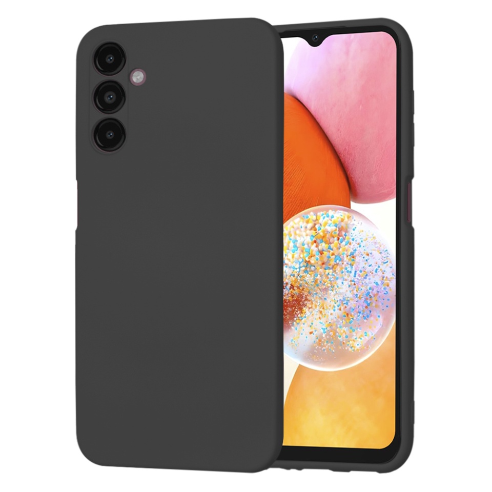 Husa pentru Samsung Galaxy A14 5G / Galaxy A14 4G din Silicon Catifelat, Protectie Premium, Skyddar SoftElegance - Negru