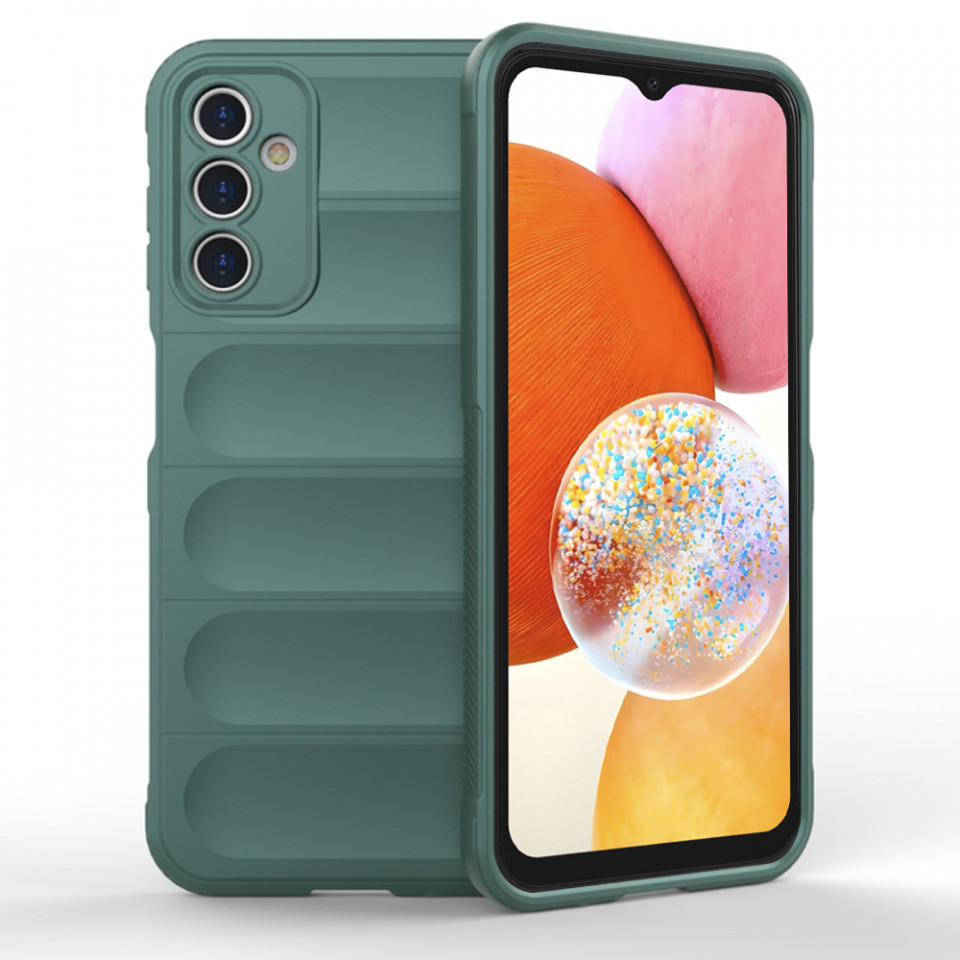 Husa pentru Samsung Galaxy A14 5G / Galaxy A14 4G eleganta, din silicon mat, SKDR Vogue - Verde
