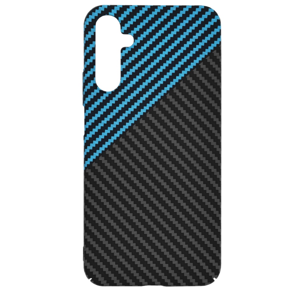 Husa pentru Samsung Galaxy A14 5G / Galaxy A14 4G, Finisaj Premium cu Textura de Carbon, Design Elegant, SKDR CarbonFlex - Bleu - 3 | YEO