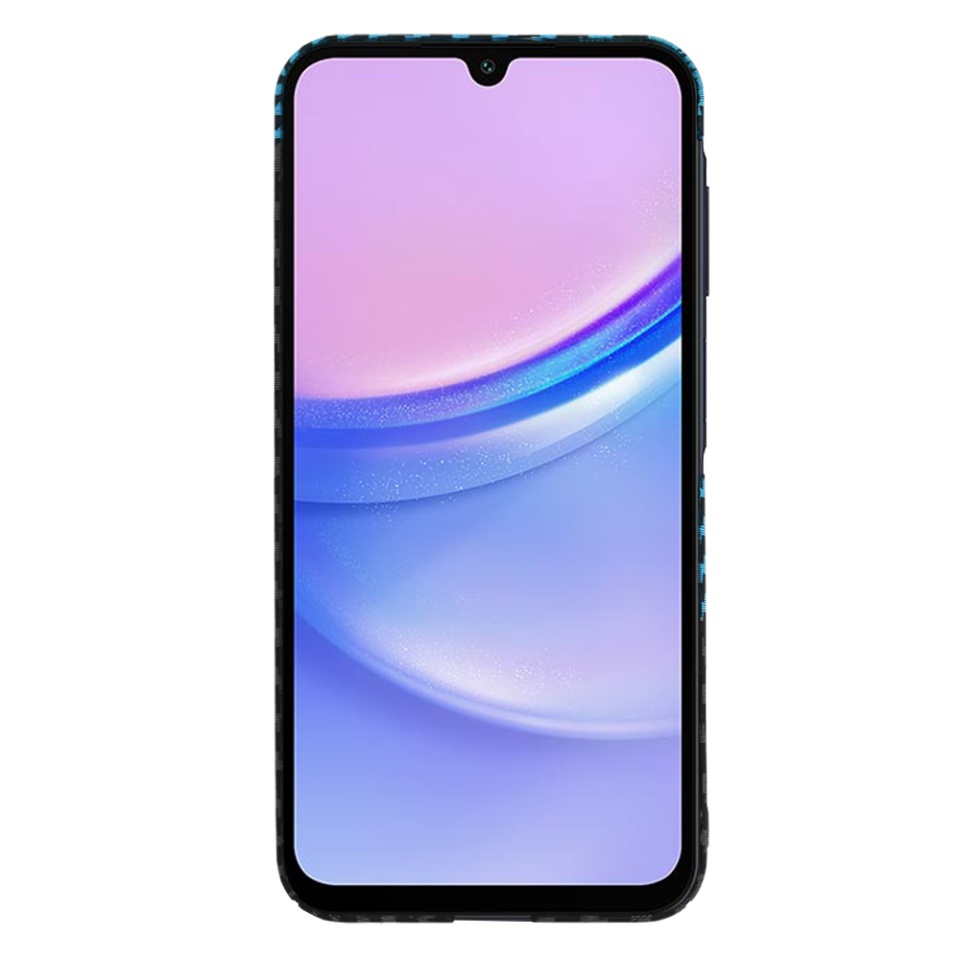 Husa pentru Samsung Galaxy A15 4G / Galaxy A15 5G, SKYDDAR INNOVATION, Carbonite FiberShell, Bleu, set cu sticker - 3 | YEO