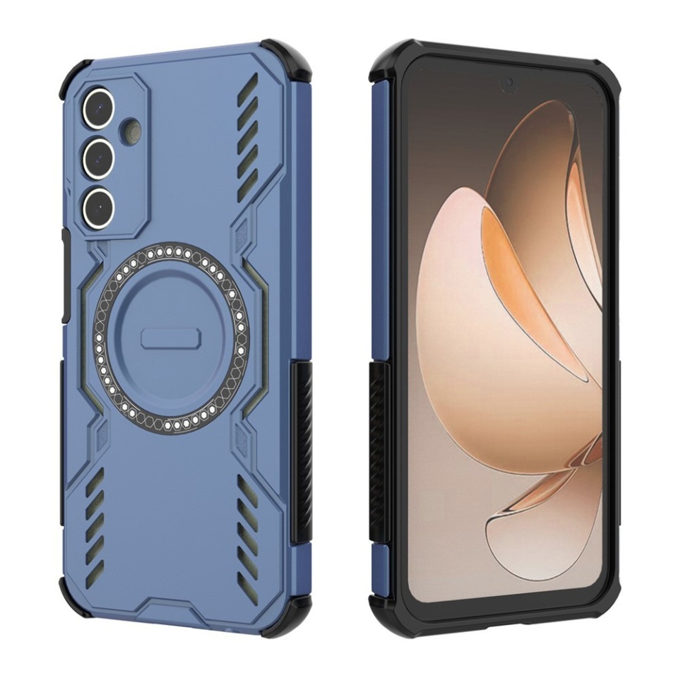 Husa pentru Samsung Galaxy A15 4G / Galaxy A15 5G, SKYDDAR INOVATION, ArmorMag, Magsafe, set cu sticker, Albastru - 1 | YEO