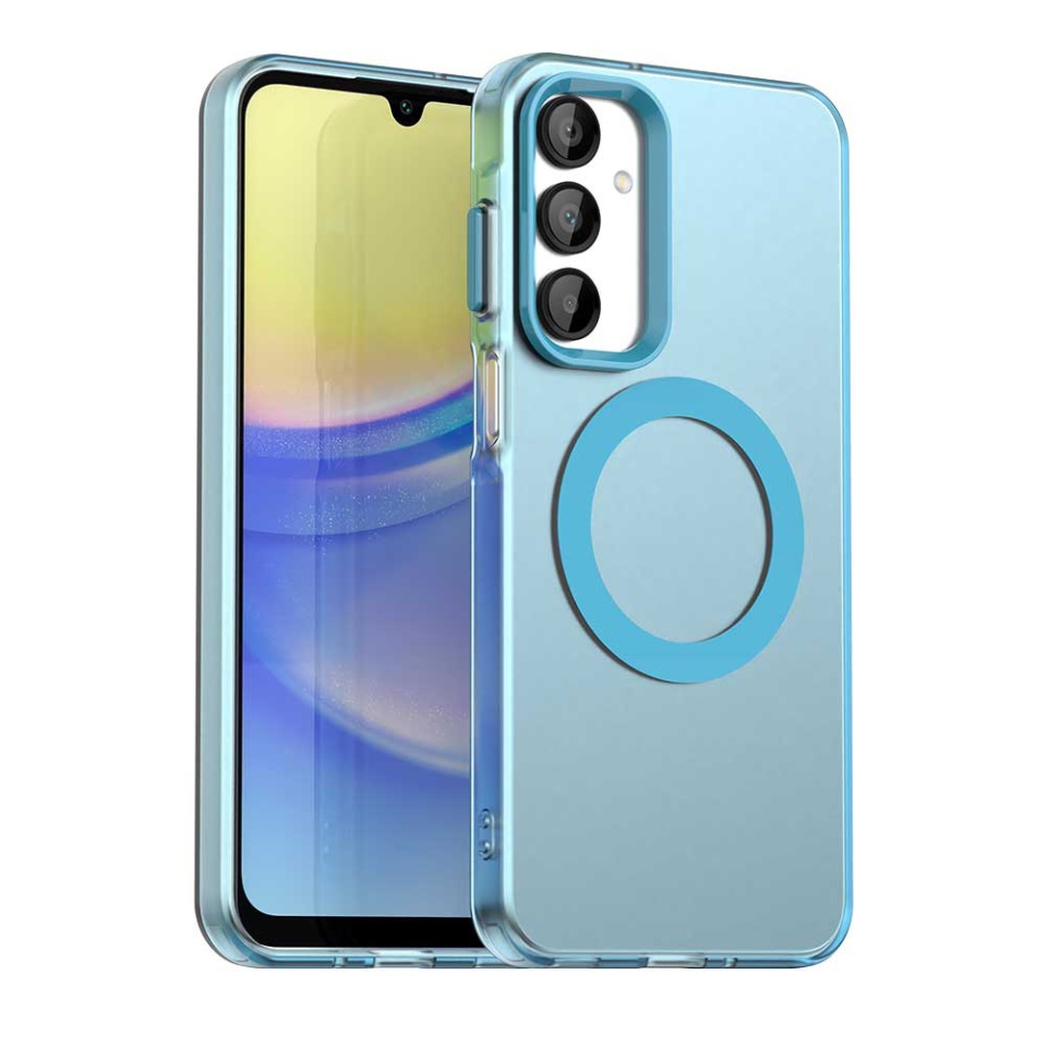 Husa pentru Samsung Galaxy A16 4G / Galaxy A16 5G, SKYDDAR INOVATION, CandyCase, Magsafe, set cu sticker, Albastru