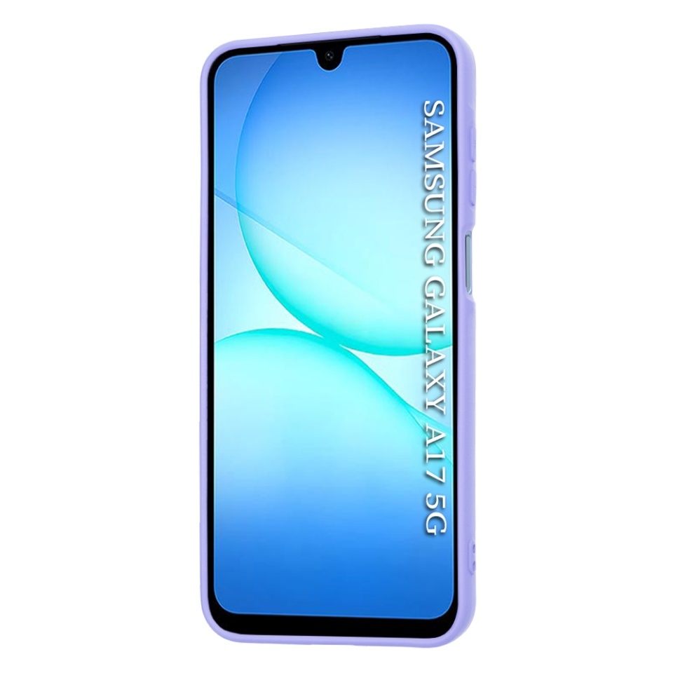 Husa pentru Samsung Galaxy A17 5G, SKYDDAR INNOVATION, din Silicon Catifelat, SoftElegance, set cu sticker, Violet - 1 | YEO