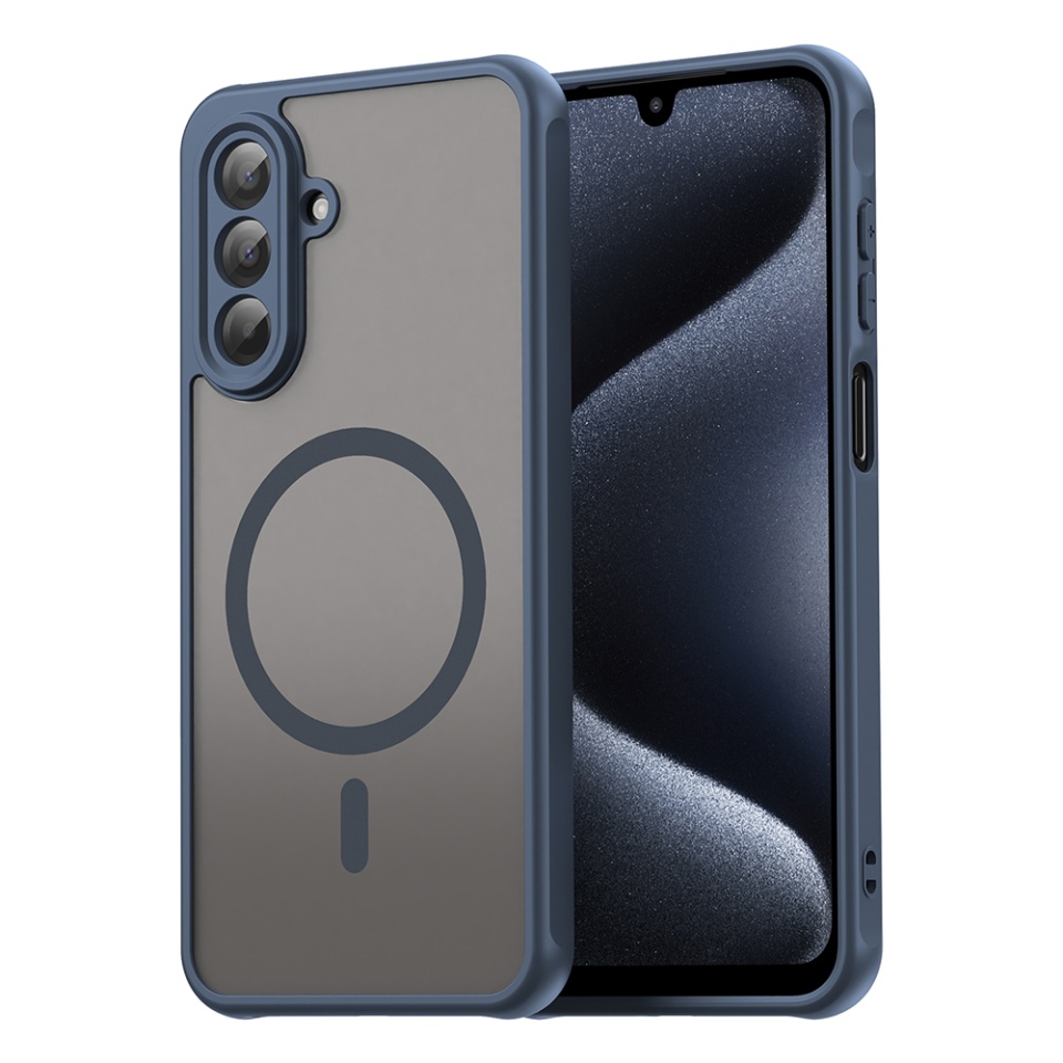 Husa pentru Samsung Galaxy A17 5G, SKYDDAR INNOVATION, HaloFrost MagSafe II, Antisoc, set cu sticker, Bleumarin - 0 | YEO