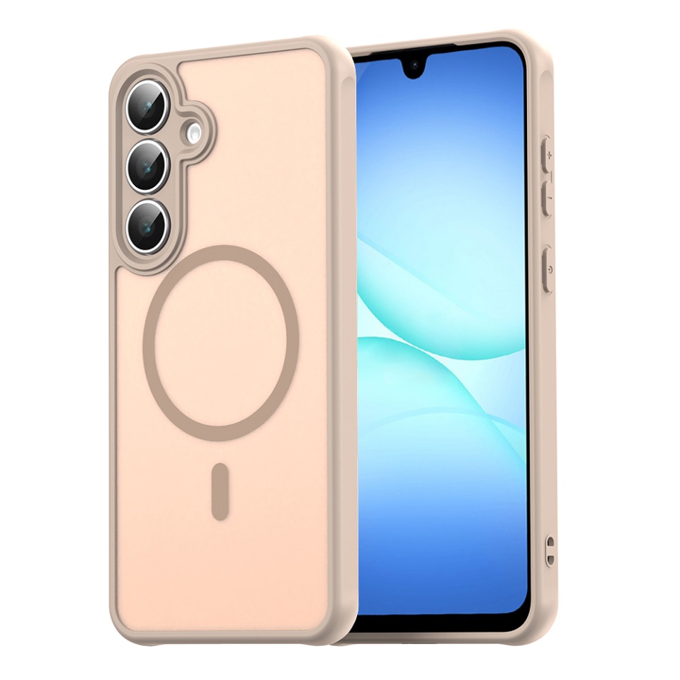 Husa pentru Samsung Galaxy A17 5G, SKYDDAR INNOVATION, HaloFrost MagSafe II, Antisoc, set cu sticker, Auriu