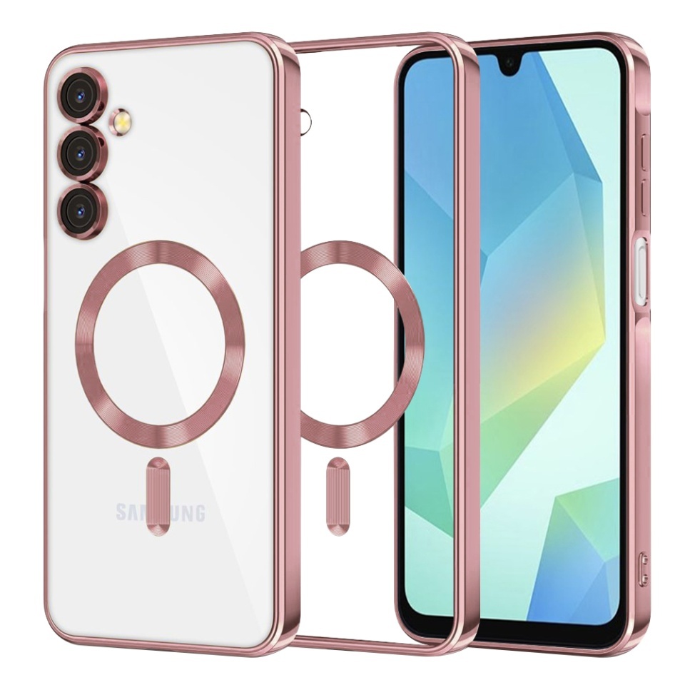 Husa pentru Samsung Galaxy A17 5G, SKYDDAR INNOVATION, Luxury Shield Magsafe, Protectie Antisoc, set cu sticker, Roz